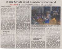 Zeitungsartikel Lesenacht (aus: Taunuszeitung, 30.01.2024)